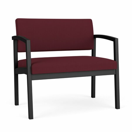 Lesro Wine/Mulberry (Red)Chair, 33W24.5L32H, Open House Solid Color FabricSeat, Lenox SteelSeries LS1401